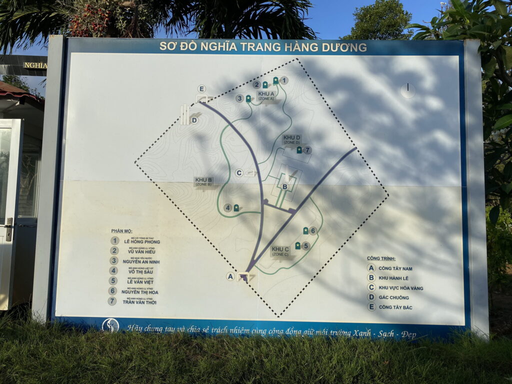 Sơ đồ Nghĩa trang Hàng Dương