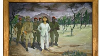 Bức họa Anh hùng Võ Thị Sáu bị dẫn ra pháp trường Côn Đảo (năm 1952) được trưng bày tại Khu di tích Nhà tù Côn Đảo