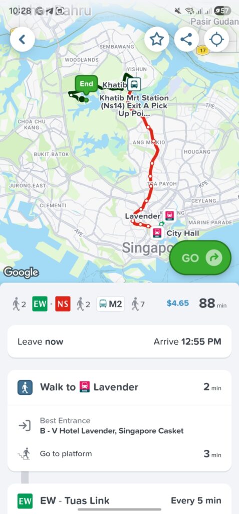 Đi Mrt tới Singapore Zoo chi phí chỉ tầm 4.5 Đô Sing