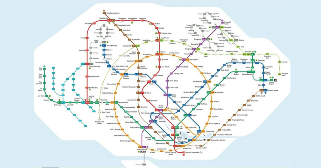 Singapore có mạng lưới MRT rộng khắp